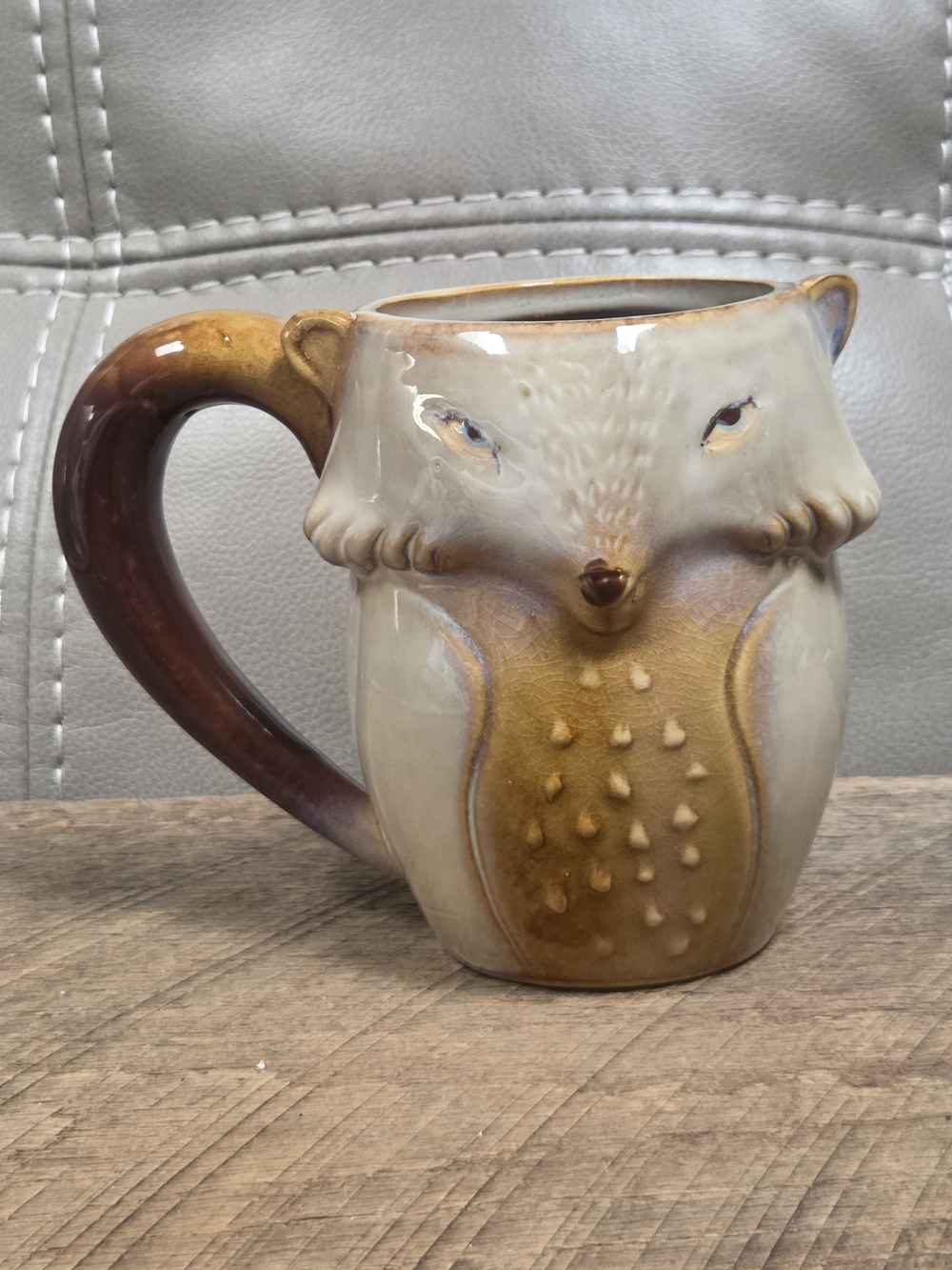 New Gibson Home Ceramic Fox Coffee Mug 3D  18 oz ~ Bin 1G